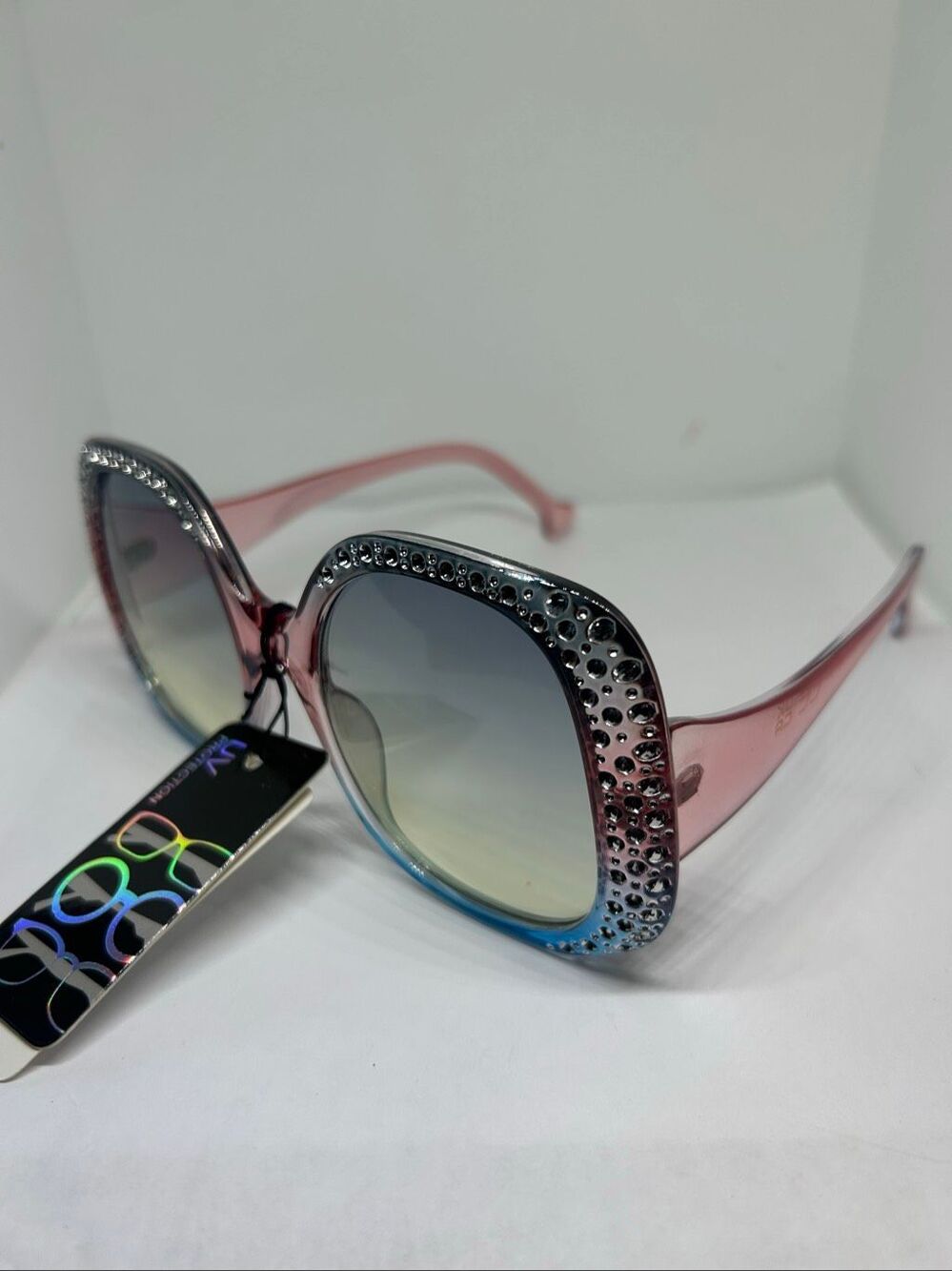 Bling Rhinestone Square Sunglasses UV Protection